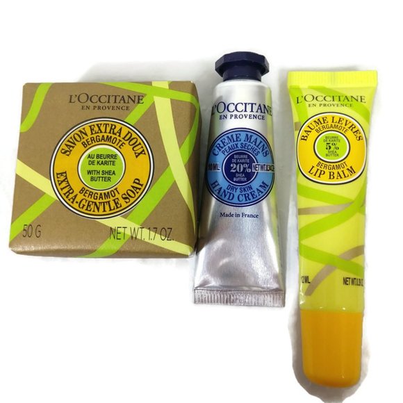 L'OCCITANE Skincare Loccitane Bergamot Shea Bar Soap Lip Balm Shea